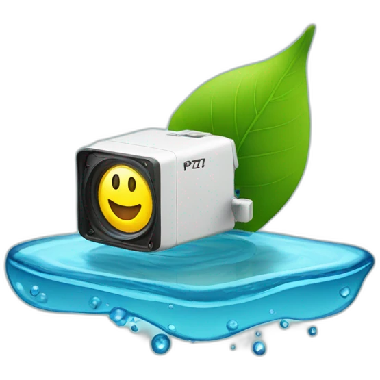 small-leaf-floating-on-water-block-and-security-ptz-camera-behind emoji