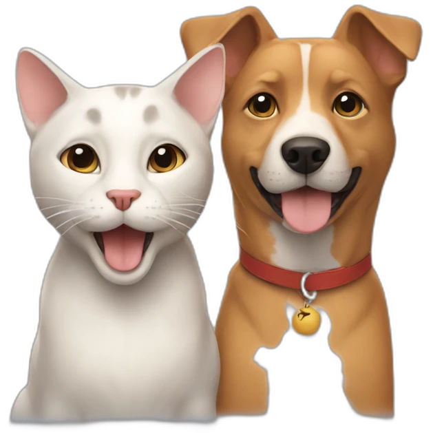 cat-and-dog-friends emoji
