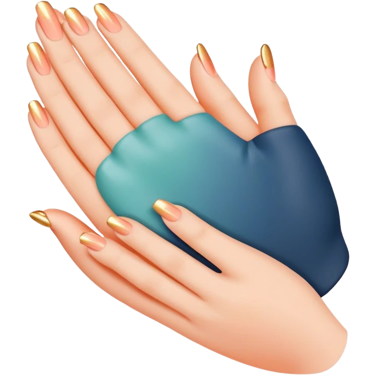 Soft Neutrals → Beige hands + slate blue accents 🌫 Warm Gradient → Peach to mint with gold sparks 🌟 Bold Monochrome → Navy + silver lines 🌌 emoji