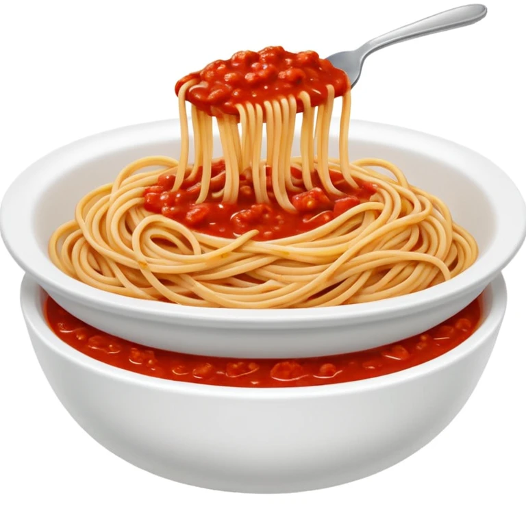 spaghetti pasta with tomato sauce in de top emoji