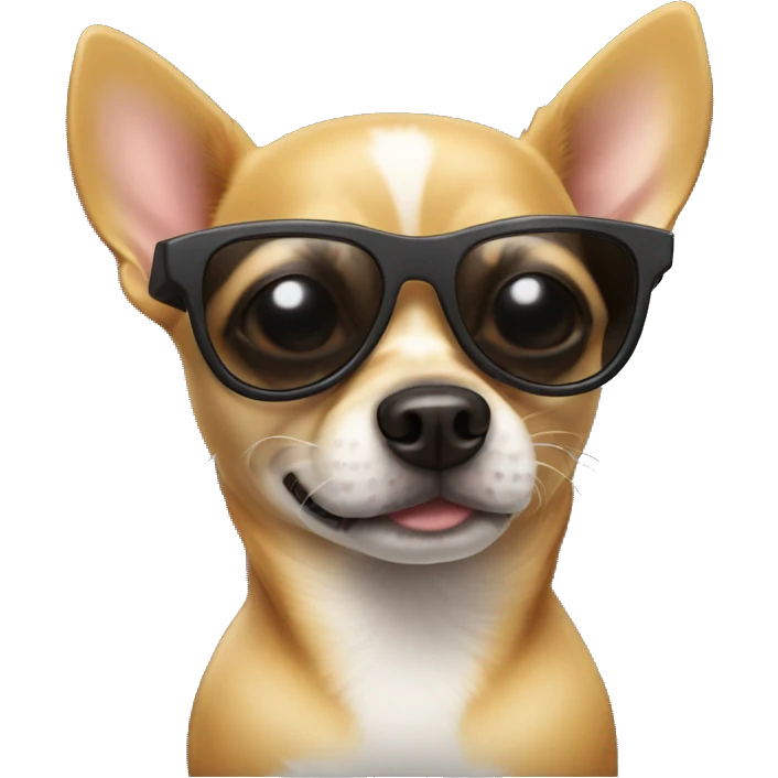 dog chihuahua whit sunglasses emoji
