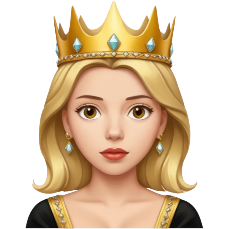 Scarlett Johansson, wearing crown  emoji