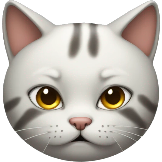 A guilty cat emoji