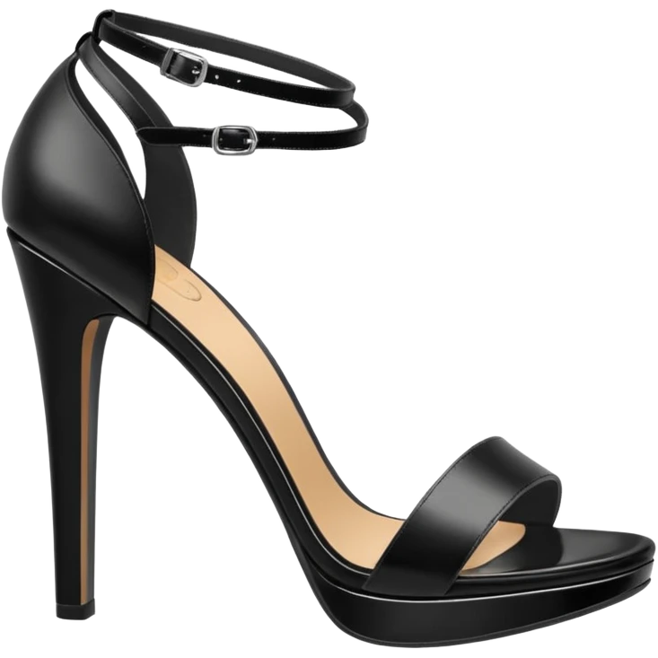 open toe black high heels fullopen sandals emoji