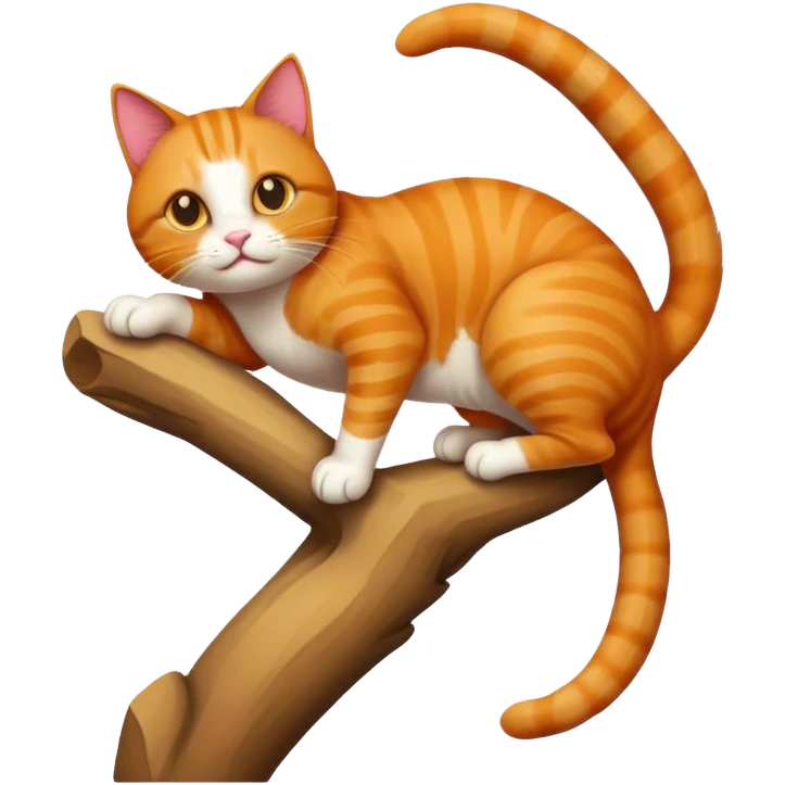 ginger cat climbing emoji