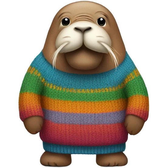 Walrus wearing a sweater  emoji