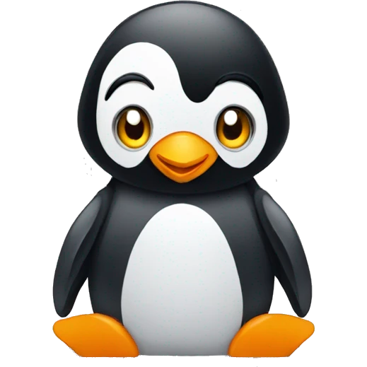 penguin on a laptop emoji