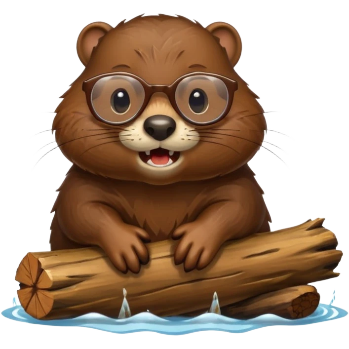 spectacled beaver emoji