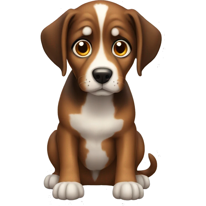 curious dog staring at you emoji