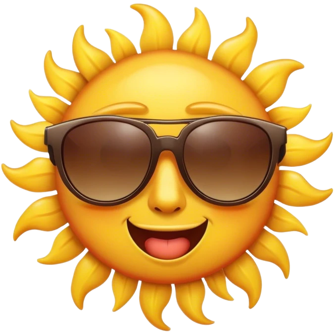 Sun with sunglasses emoji