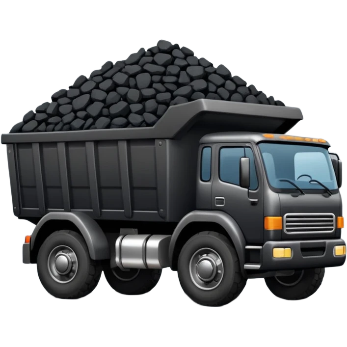 black truck with coal ore emoji