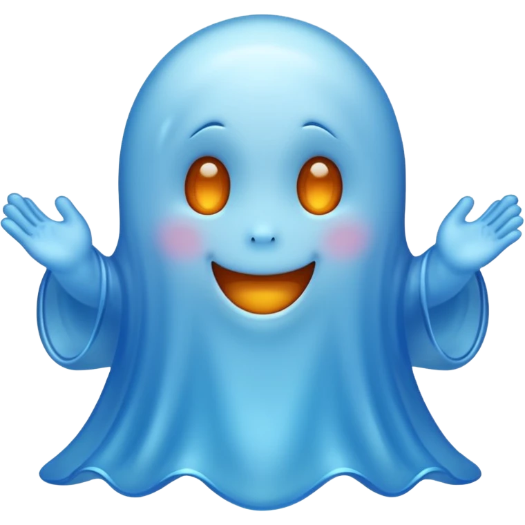 cute blue ghost emoji