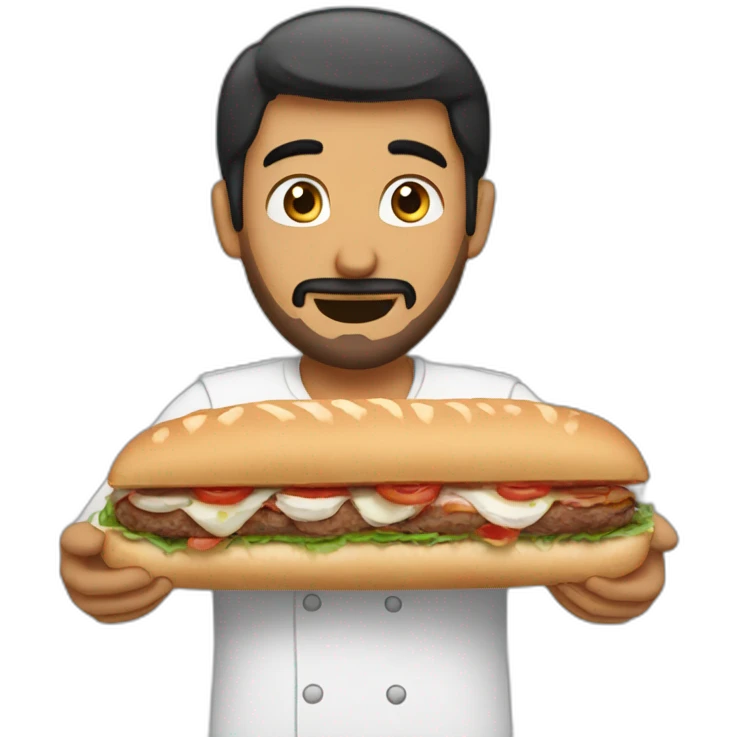 arabic guy in france craving for kebab emoji