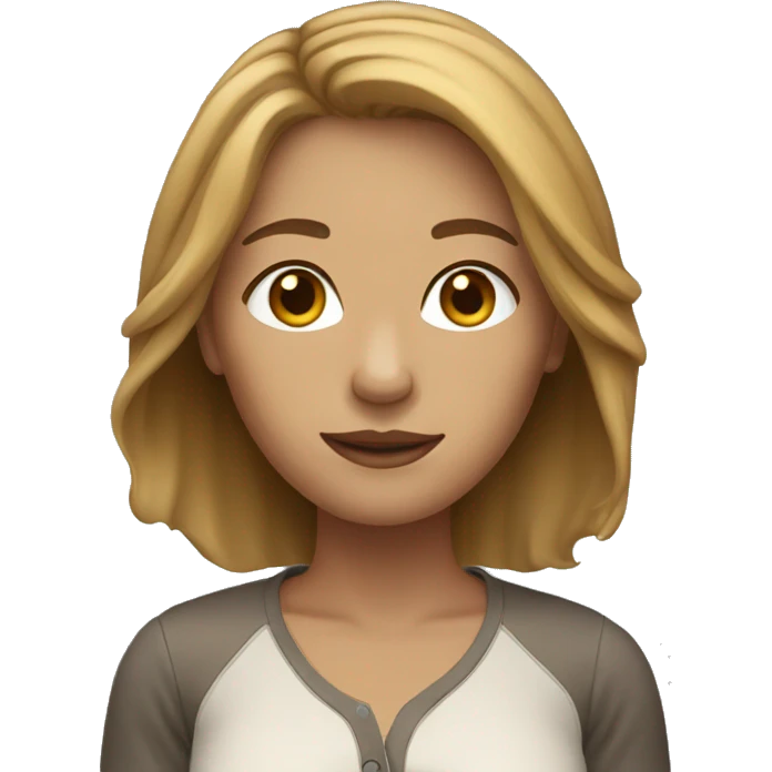 Woman with light brown hair emoji