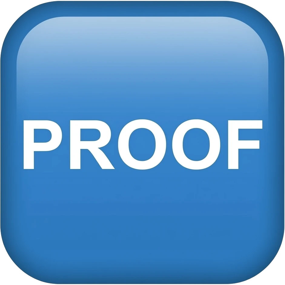 blue square that says PROOF in white text emoji