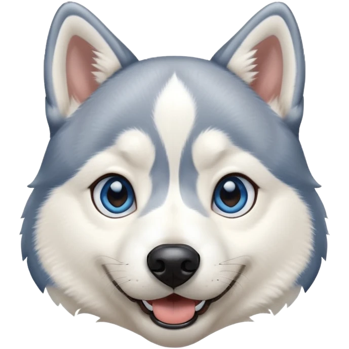 Happy siberian husky emoji