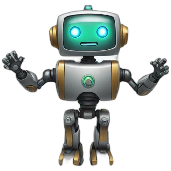 celebrating robot emoji