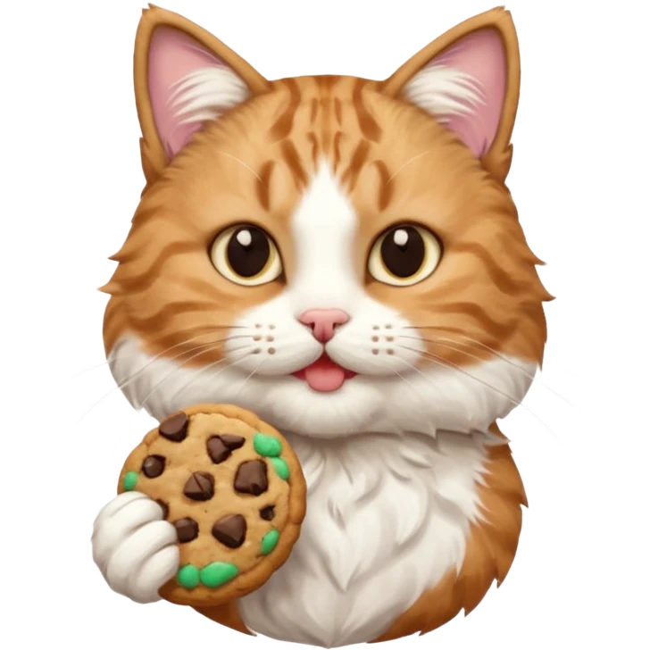 Кот с печенькой во тру emoji