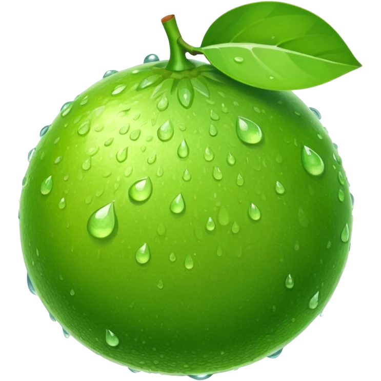 Lime with drops of water emoji