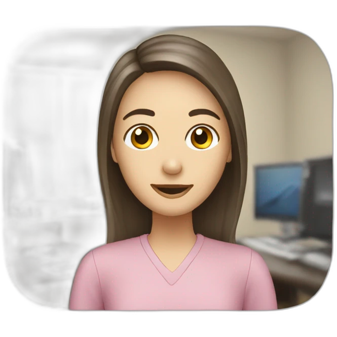 monitor with the video call on the screen emoji