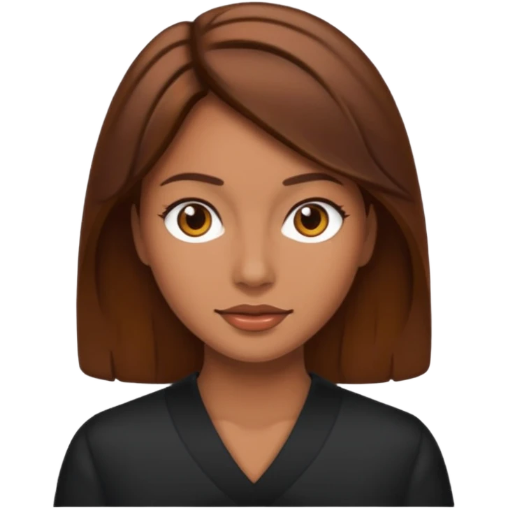 spray tan, brown hair emoji