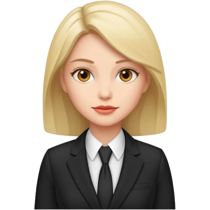 she is wearing a suit emoji