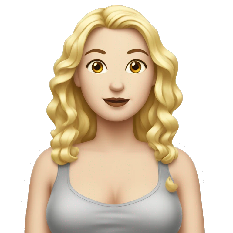 three white women plus size emoji