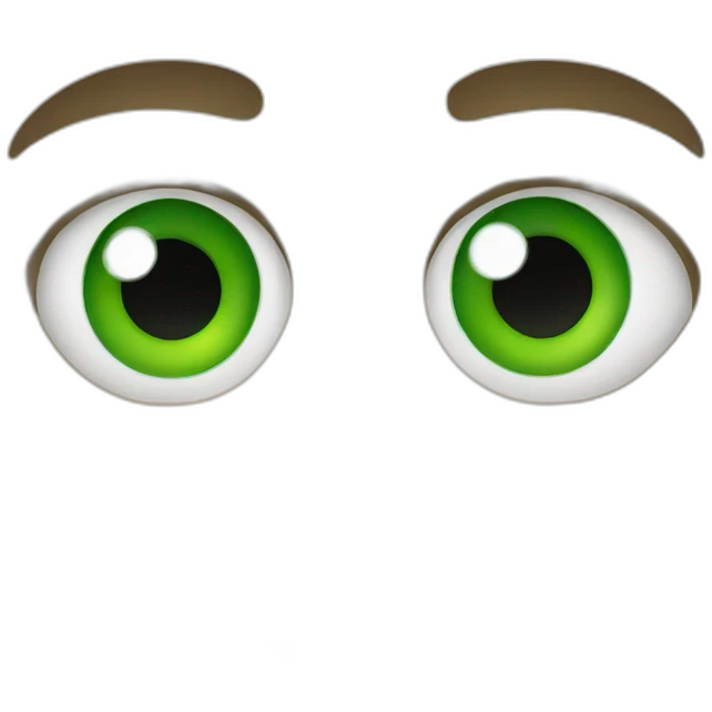 Eyes green emoji