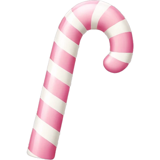 pale pink candy cane emoji