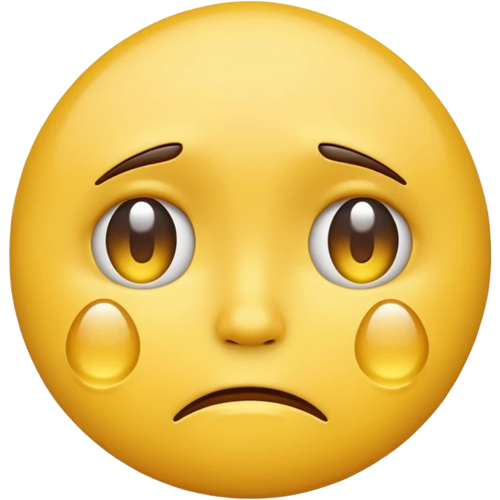 A yellow emoji,face holding back tears emoji