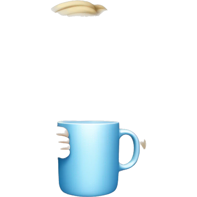 Dark blonde hair woman with blue eyes fall blanket drinking from mug emoji
