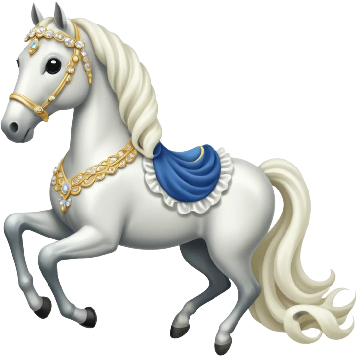 horse with a bridal train emoji