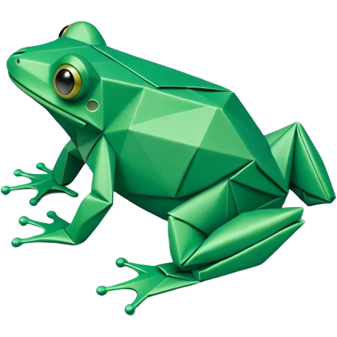 green origami frog  emoji