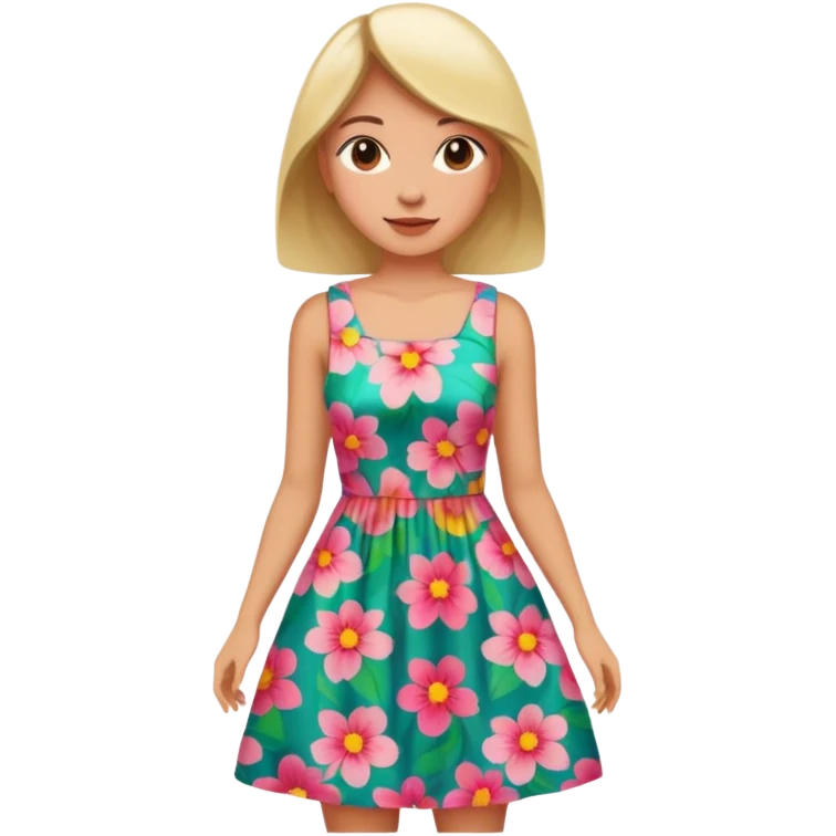 çiçekli elbise emoji