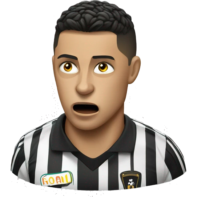 Ronaldo crying a referee emoji