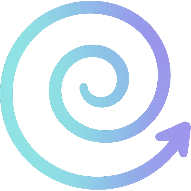 an abstract spiral representing time emoji
