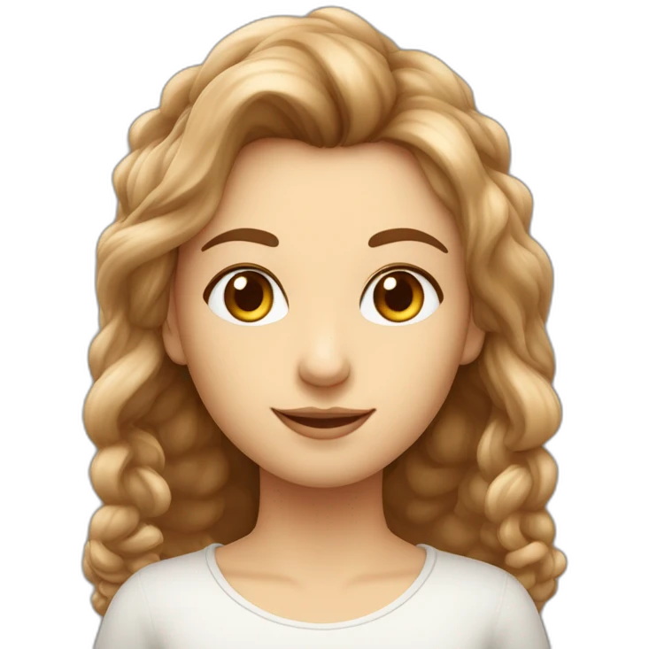 fée avec les cheveux chatain et la peau beige avec les yeux noisette emoji