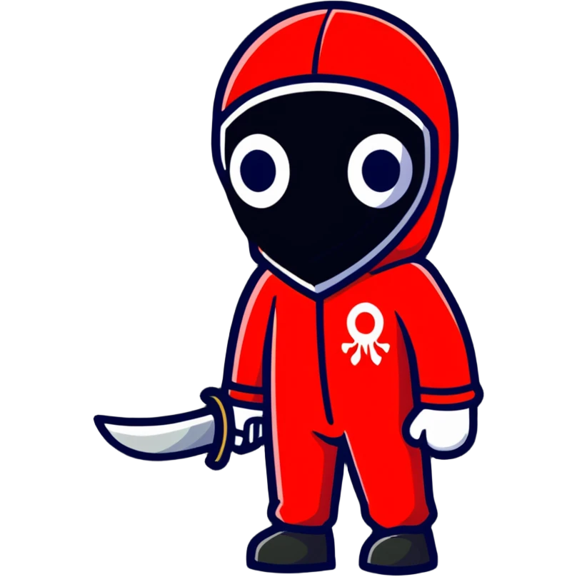 Squidgame guard red emoji