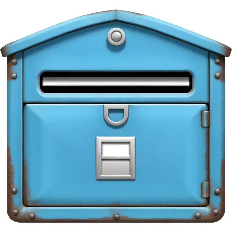 sky blue letter box emoji