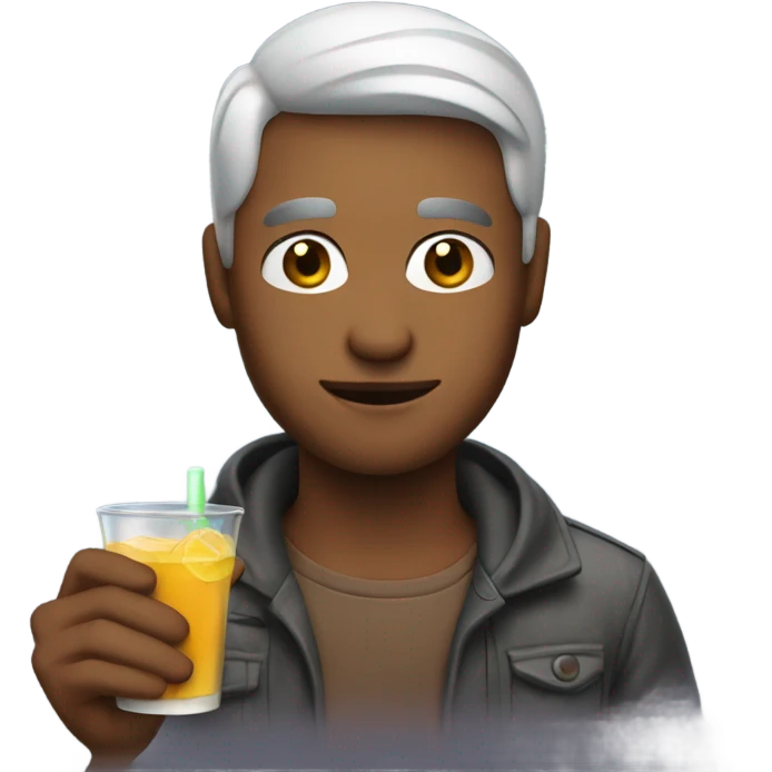 guy with a drink in his hand  emoji
