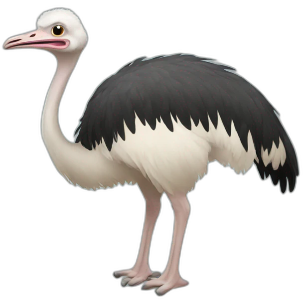 ostrich bending emoji