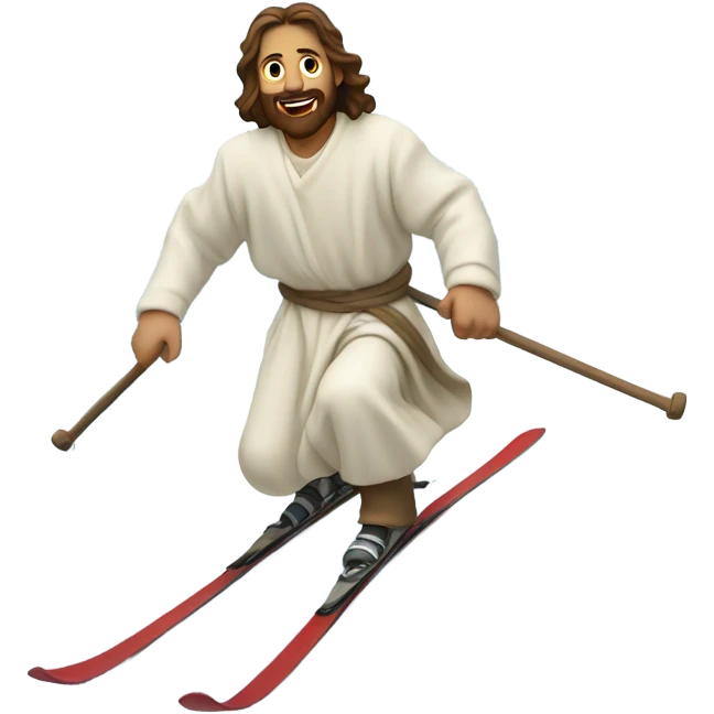 Jesus skiing  emoji