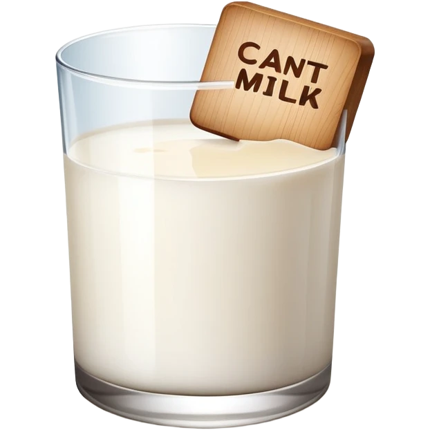 Milk with a block sign on top of it "cant milk those" emoji