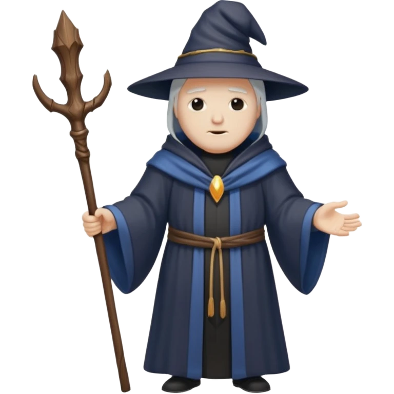 a wizard with no face emoji