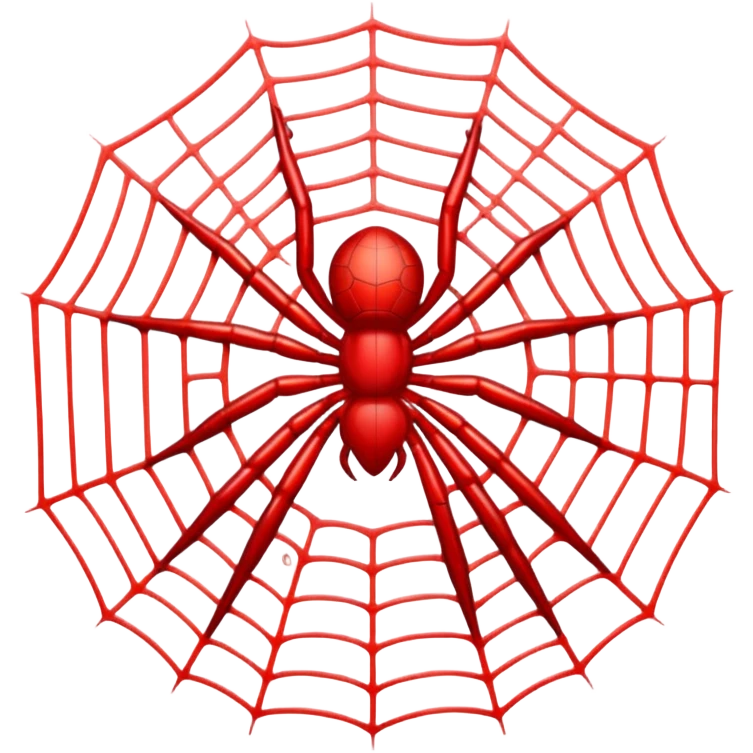 red spider web emoji