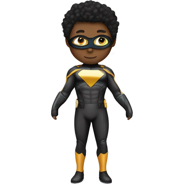 emoi traje futuristico tipo superheroe que va volando emoji