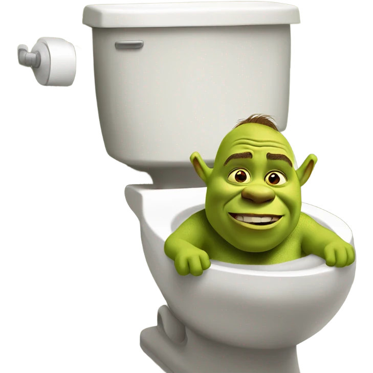 Shrek on the toilet emoji