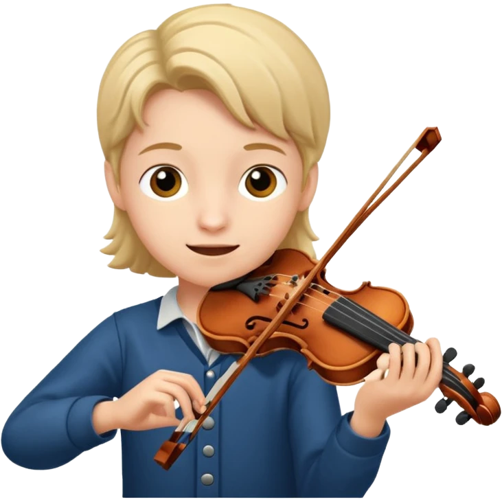 kid plays violin emoji