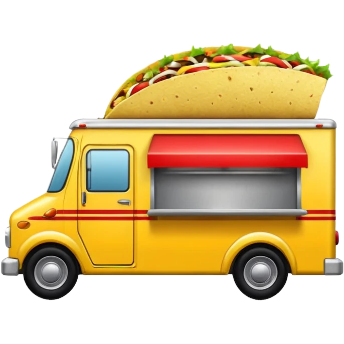 yellow tacos truck. emoji