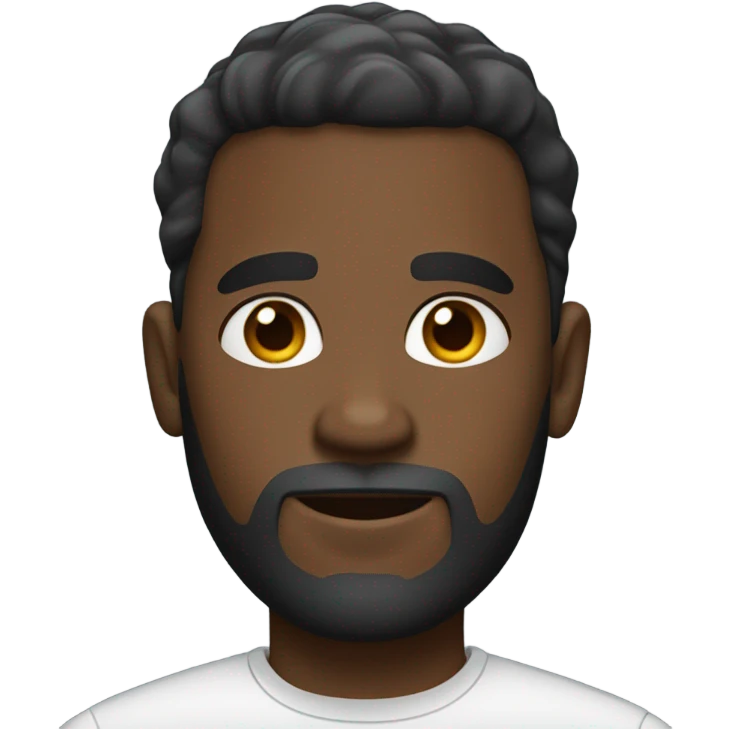 black man with short hair and a small beard emoji